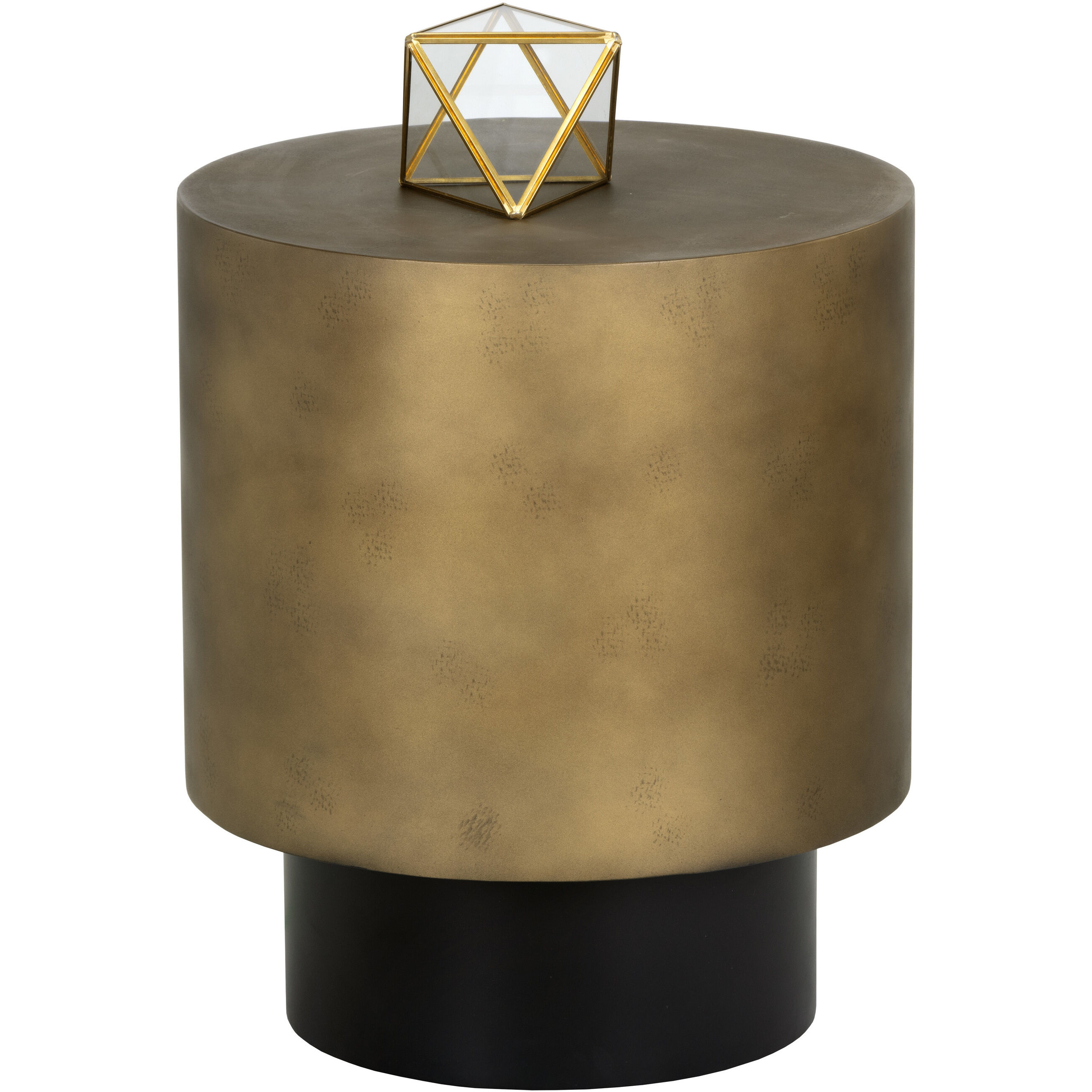 Bernaby 21 X 18 inch Antique Brass End Table